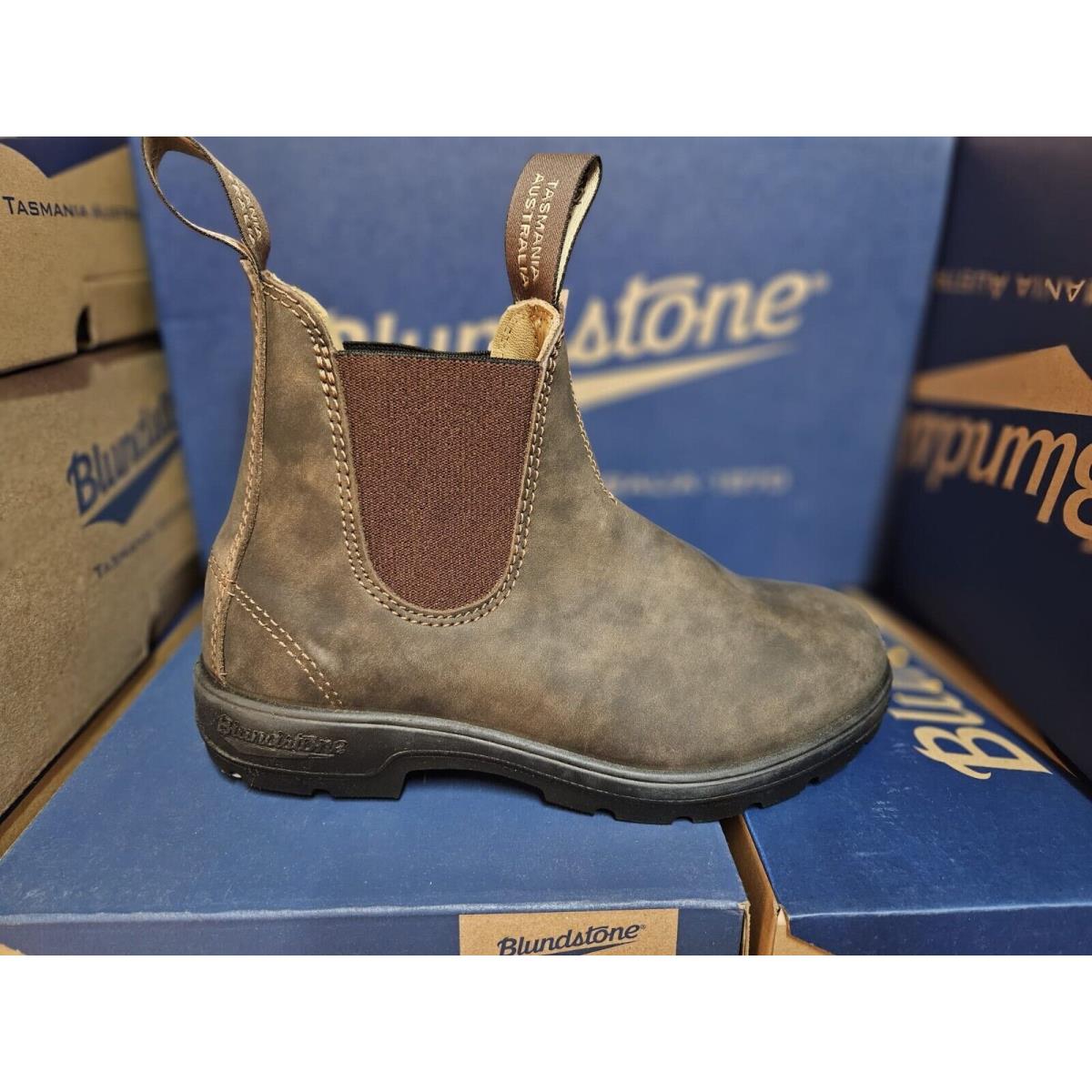 585 Blundstone Rustic Brown Chelsea Boots Leather Lined For Women`s