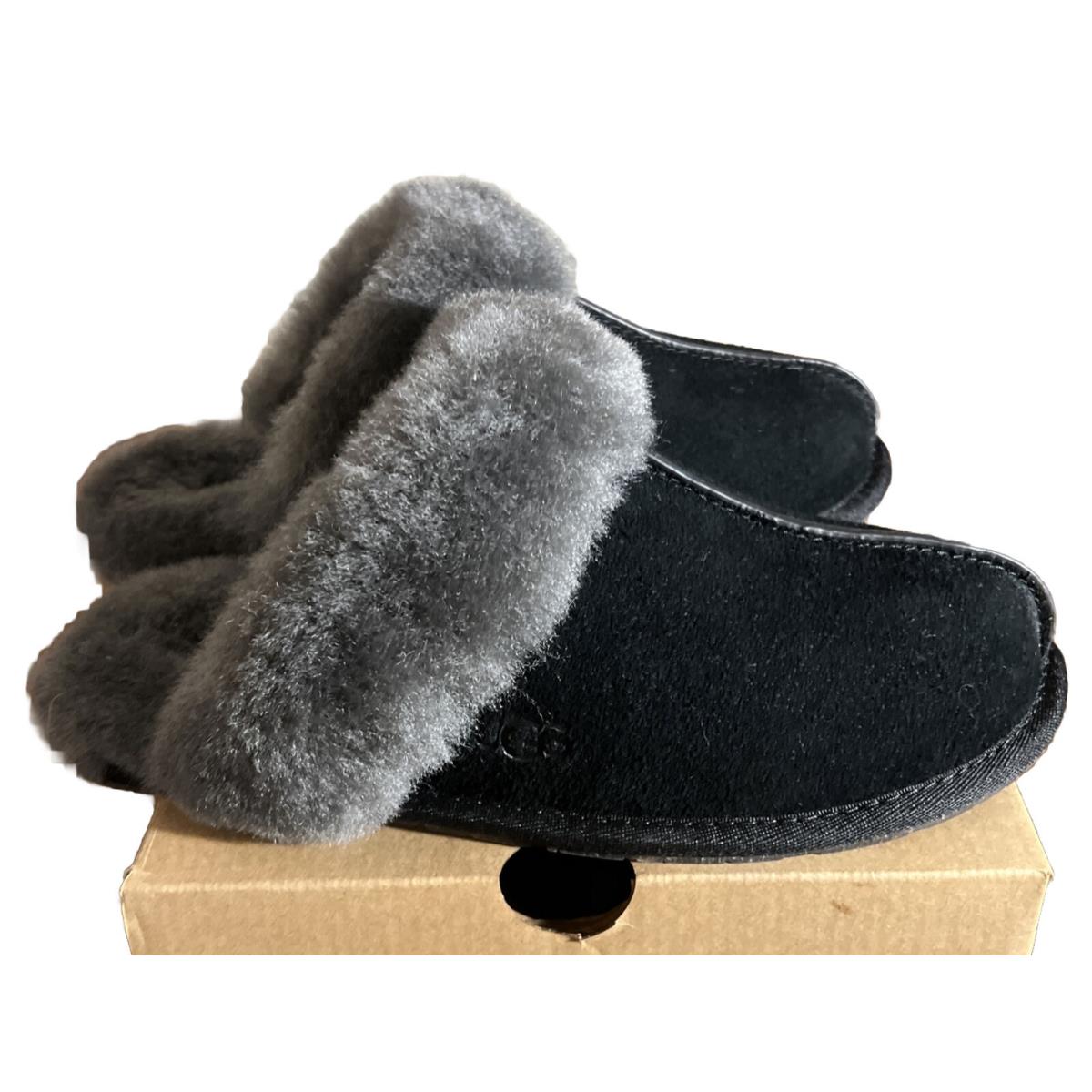 Ugg Scuffette II Black/ Grey Woman S Slippers Size 7 1106872/ Authentic/