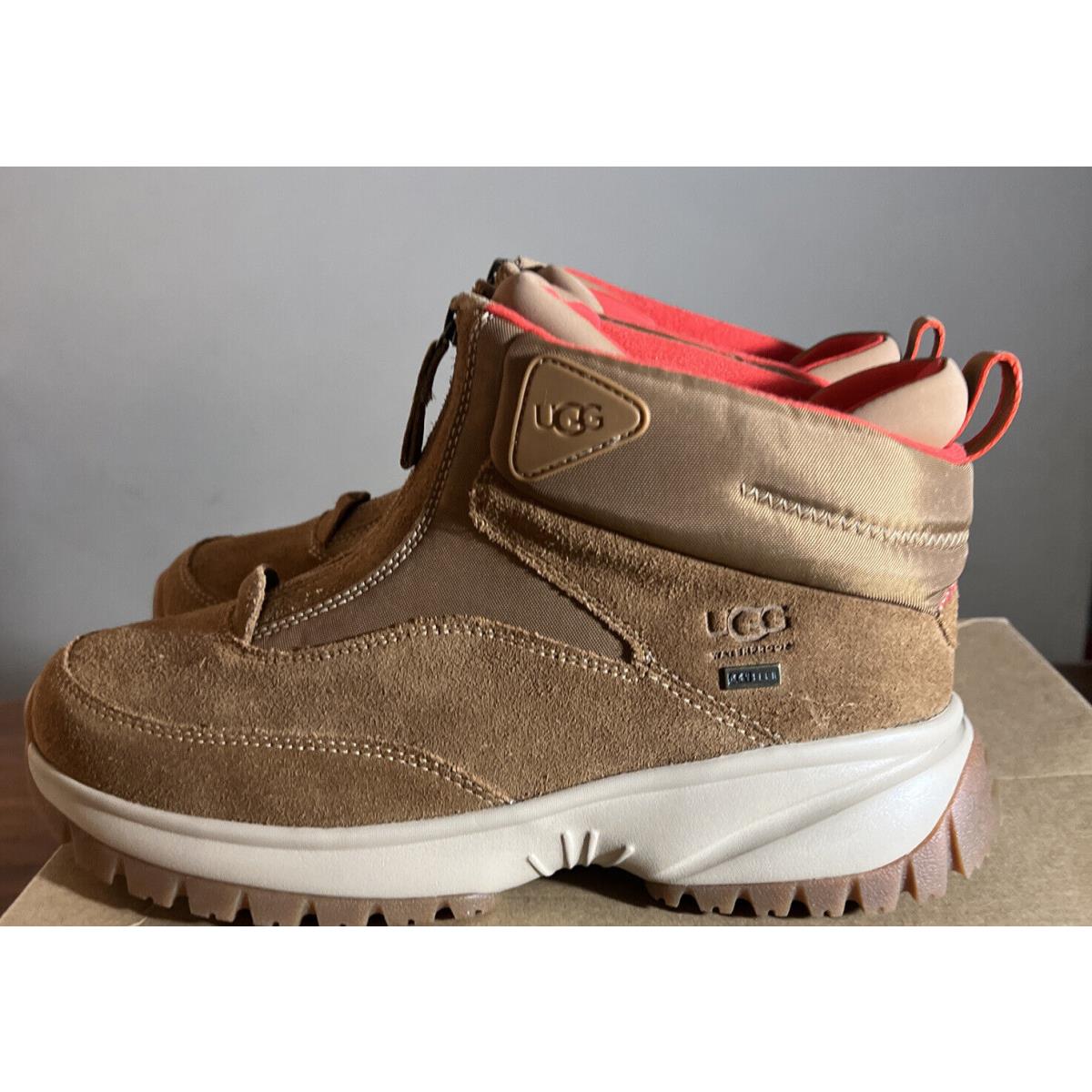 Ugg Yose Short Zip Chestnut Suede 1125630 Size 6.5 Waterproof Boots