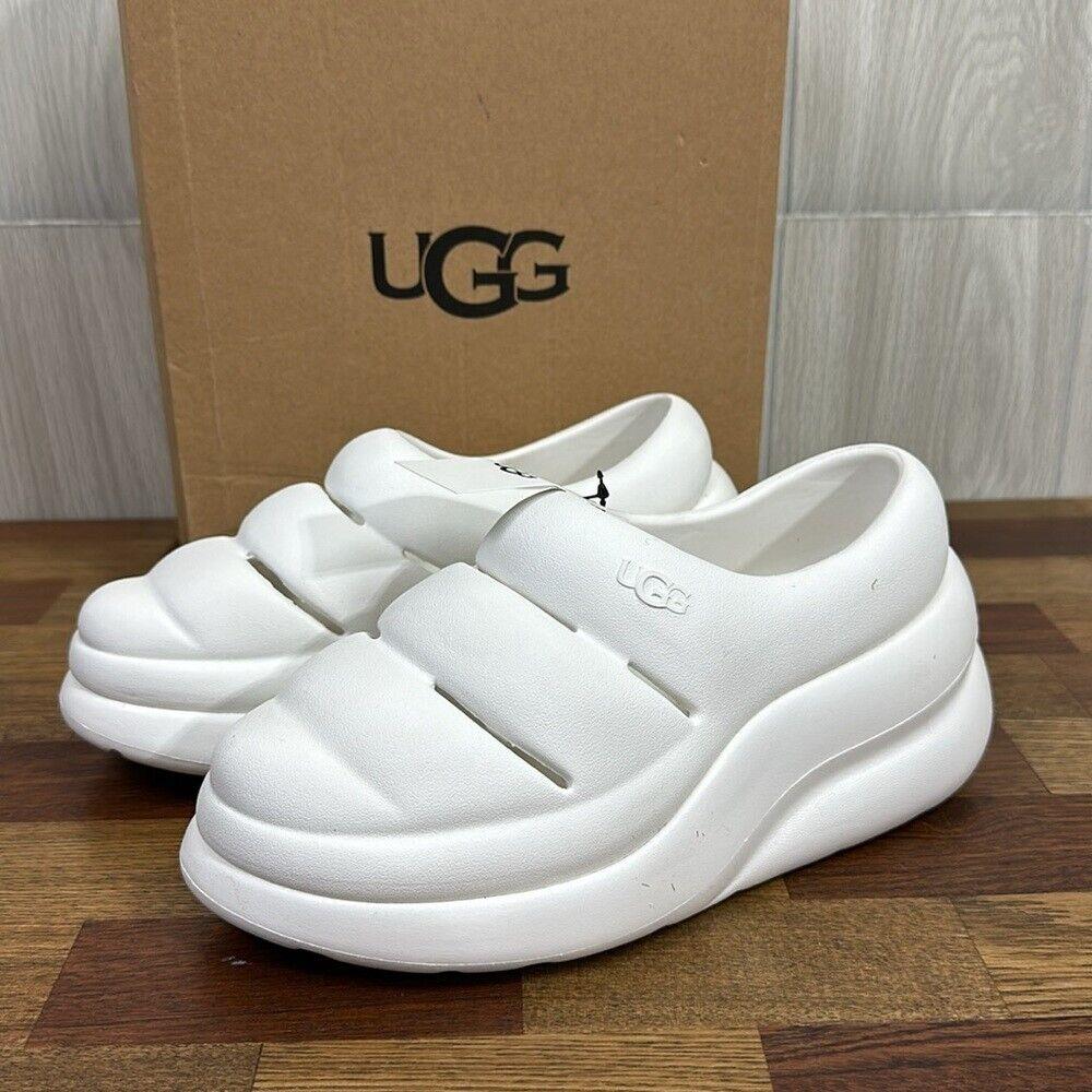 Ugg Sport Yeah Womens Eva Platform Waterproof Clogs Shoes Size 7 White Rubber