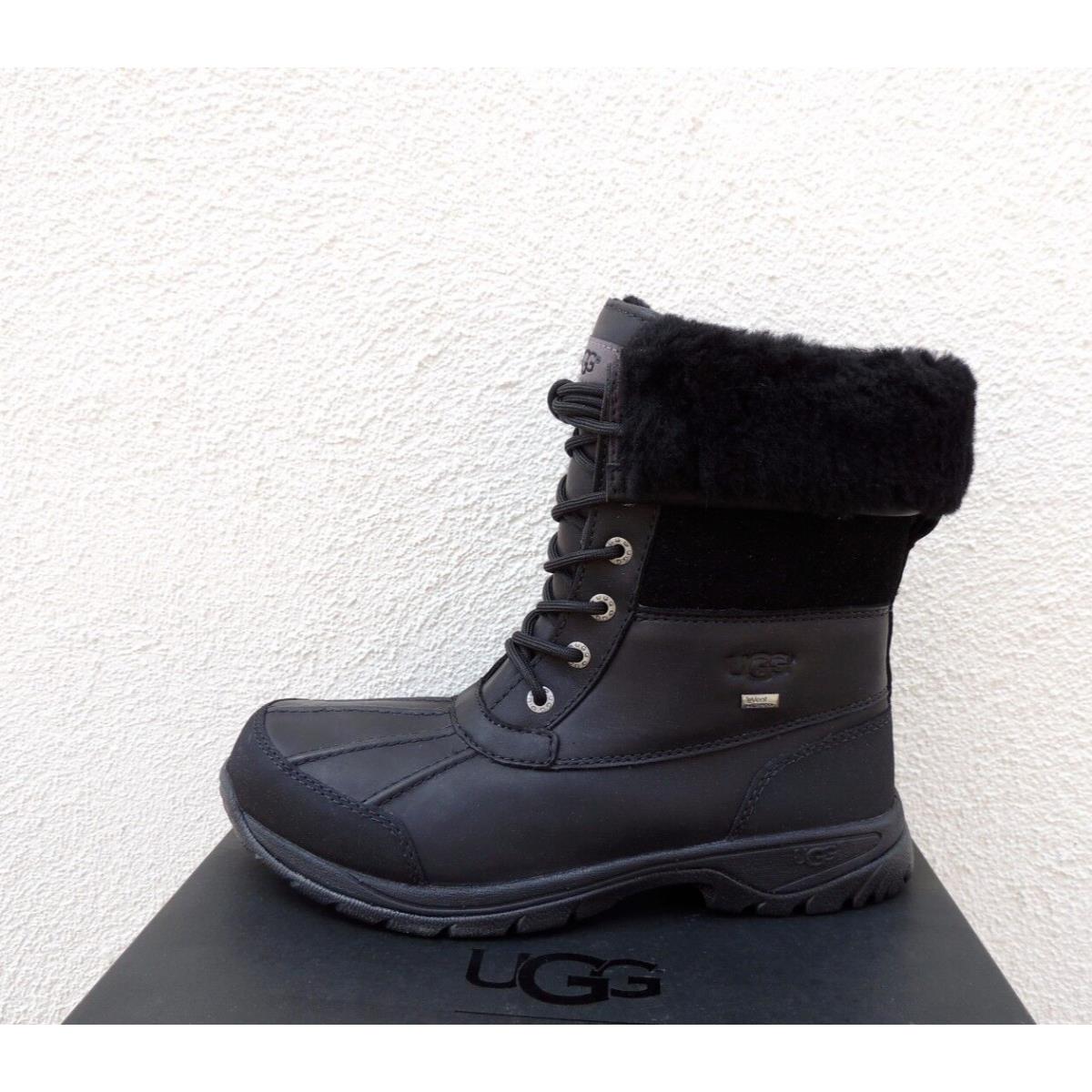 Ugg Butte Black Waterproof Leather Winter Snow Boots Men US 10/ Eur 43