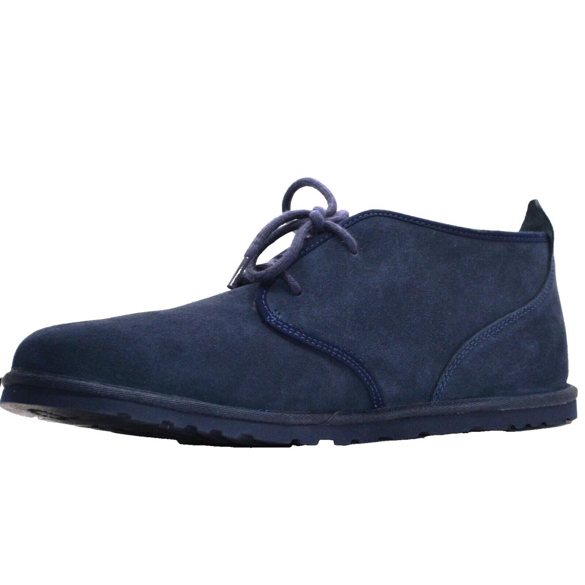 Ugg Men Blue Maksim Chukka Casual Suede Fur Shoes Boots Size US 12 EU 45