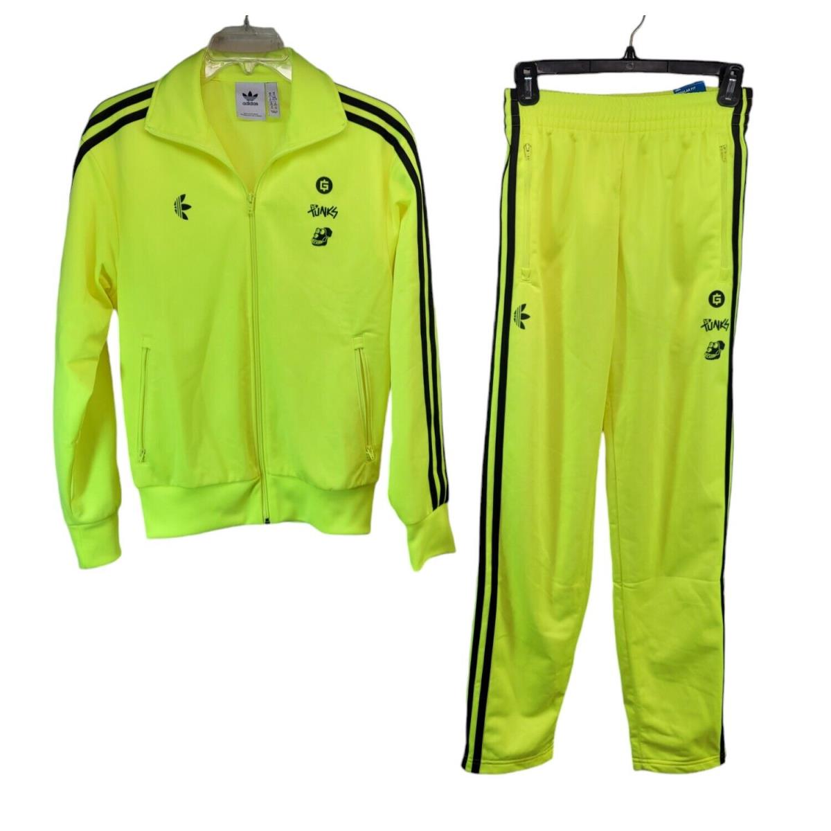 Adidas Neon Yellow Track Suit Mens Gmoney Itm Bayc Punks Jacket Pants XS