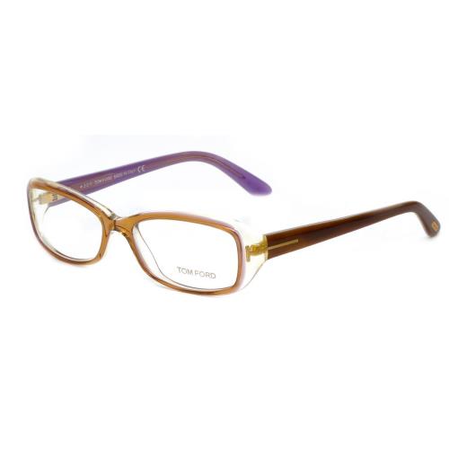 Tom Ford Ladies Rectangle Full Rim Designer Reading Glasses in Pink Brown 54 mm