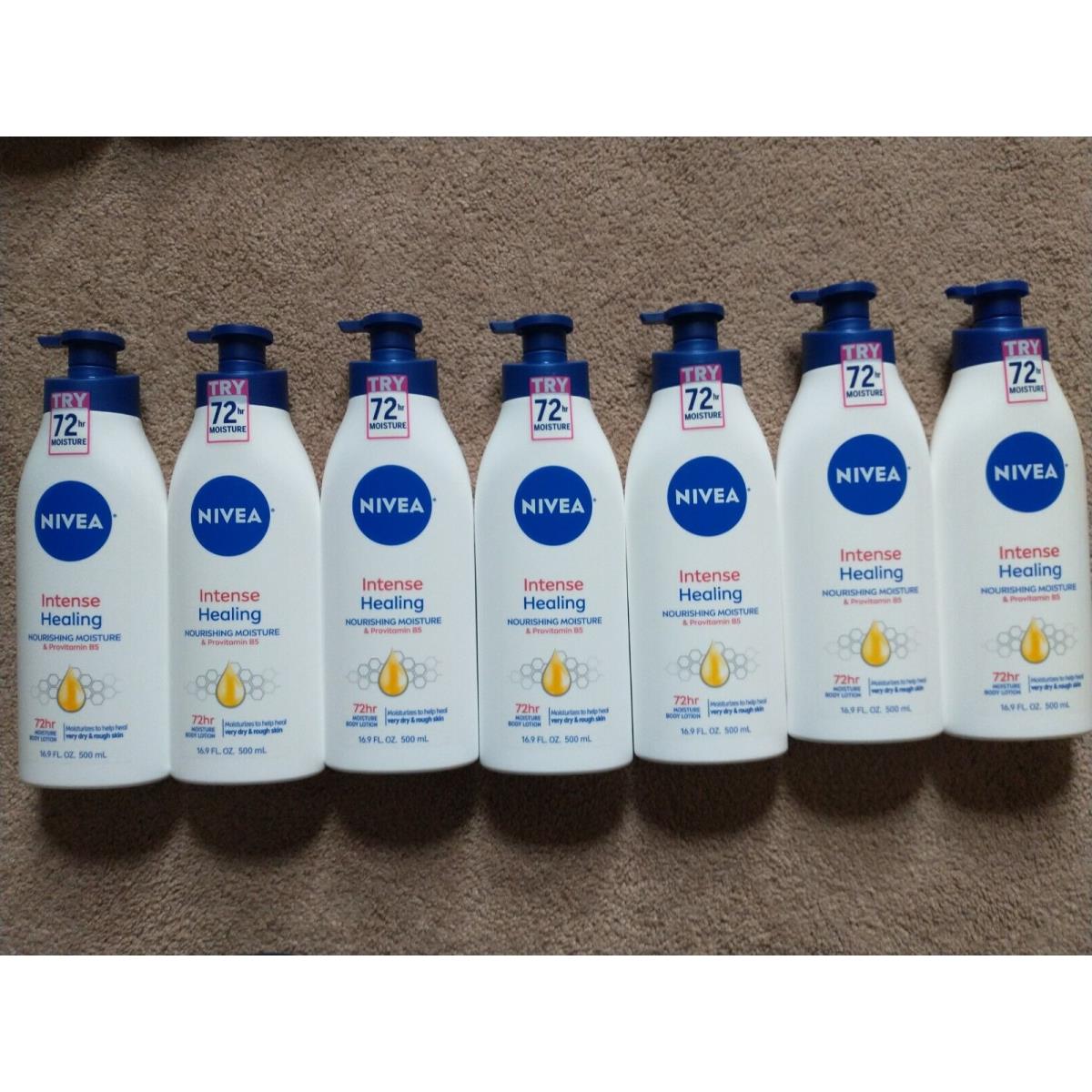 7 Nivea Intense Healing 72hr Nourishing Moisture Provitamin B5 Lotion 16.9 oz