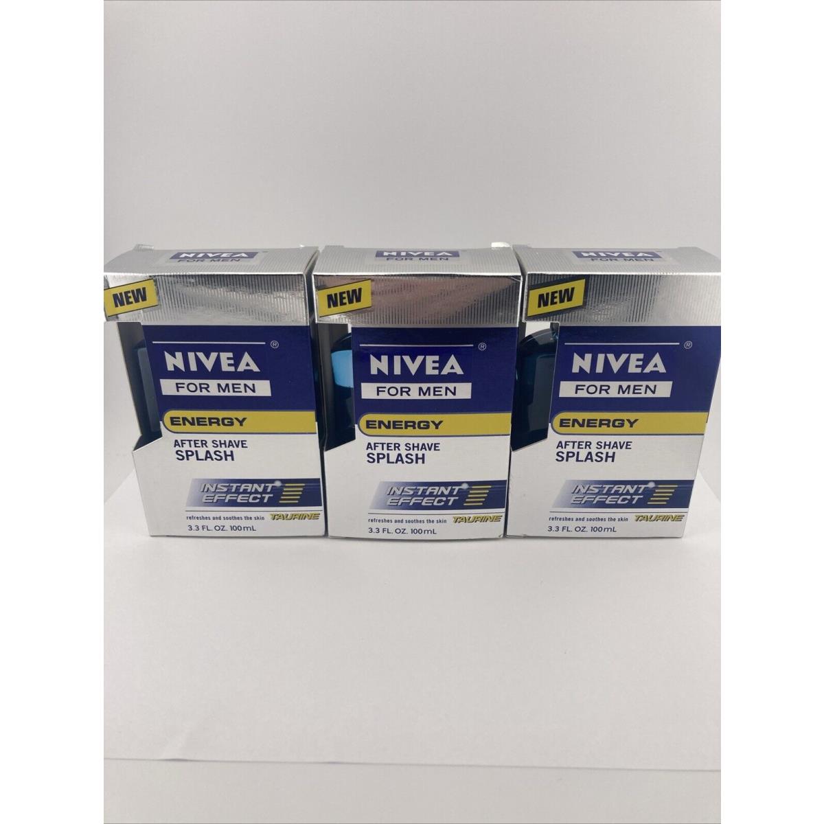 3 Nivea For Men Energy After Shave Splash Taurine