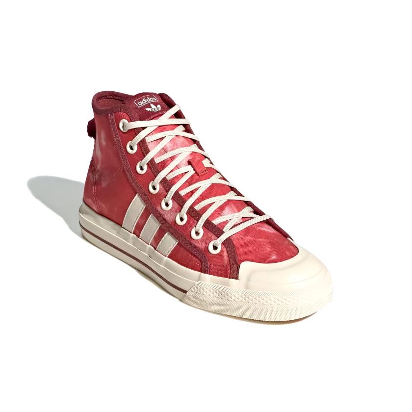 Adidas Mens Nizza Hi RF Crew Red Wonder White Snesaker GX4585 Size 10 70 - Red