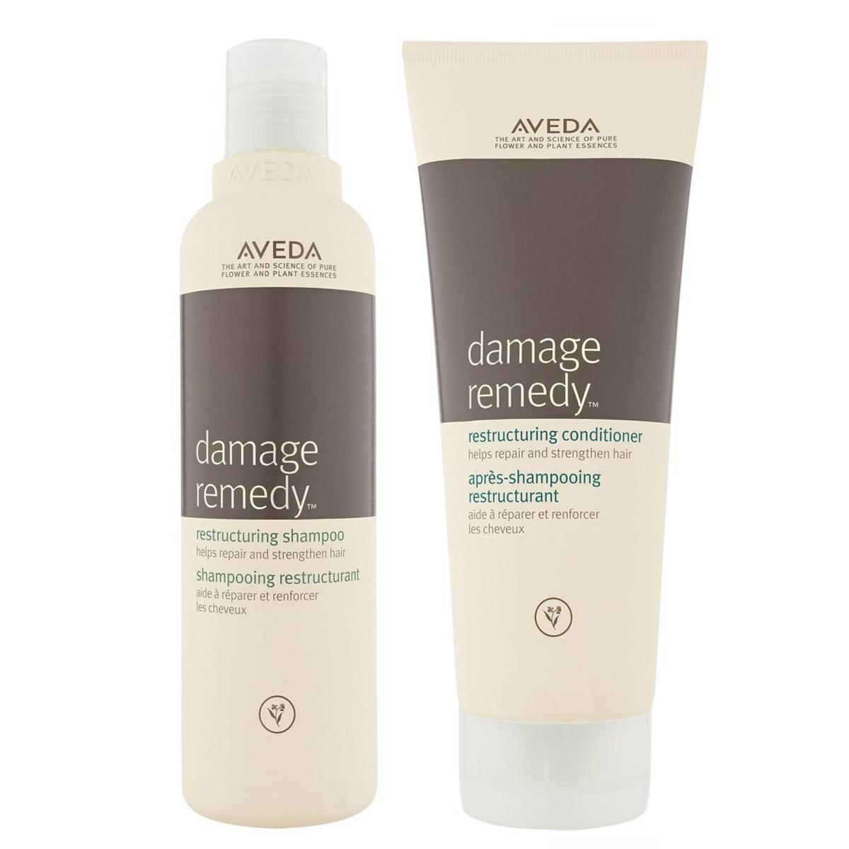 Aveda Damage Remedy Shampoo 8.5 oz Conditioner 6.7oz Duo For All Hair Types