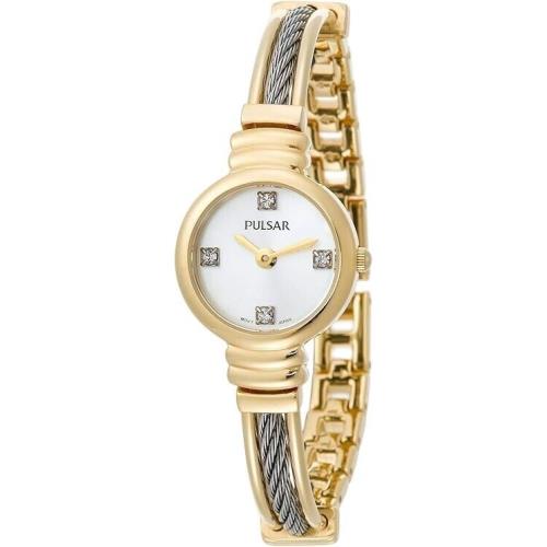 Pulsar Women`s PTA370 Crystal Accented Two-tone Stainless Steel Watch