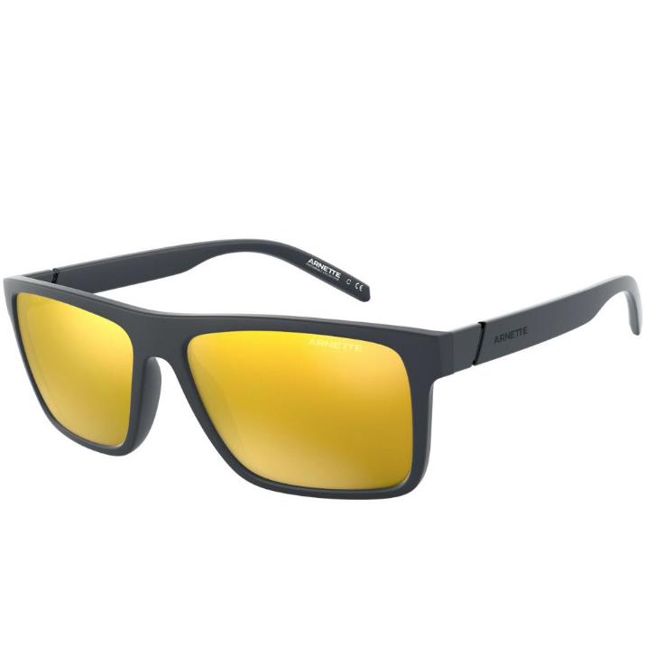 Arnette Goemon 4267 2587/5A Matte Blue Yellow Mirrored Lens Sunglasses 60-16 MM