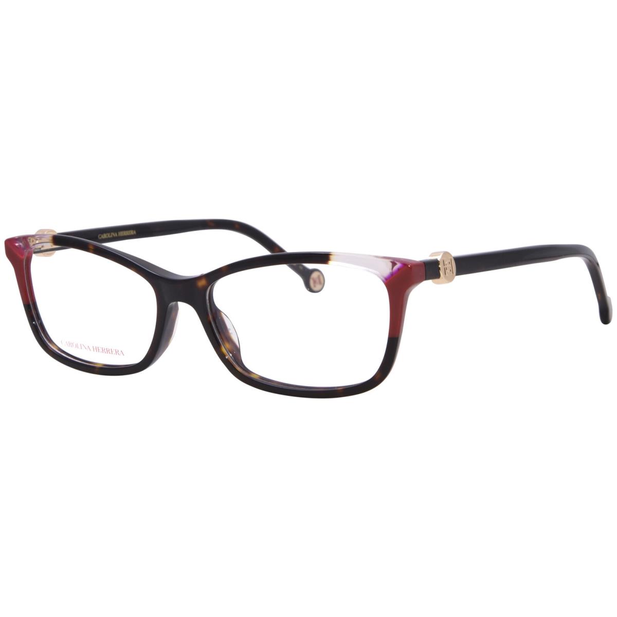 Carolina Herrera HER-0114 063 Eyeglasses Women`s Havana/red Full Rim 54mm