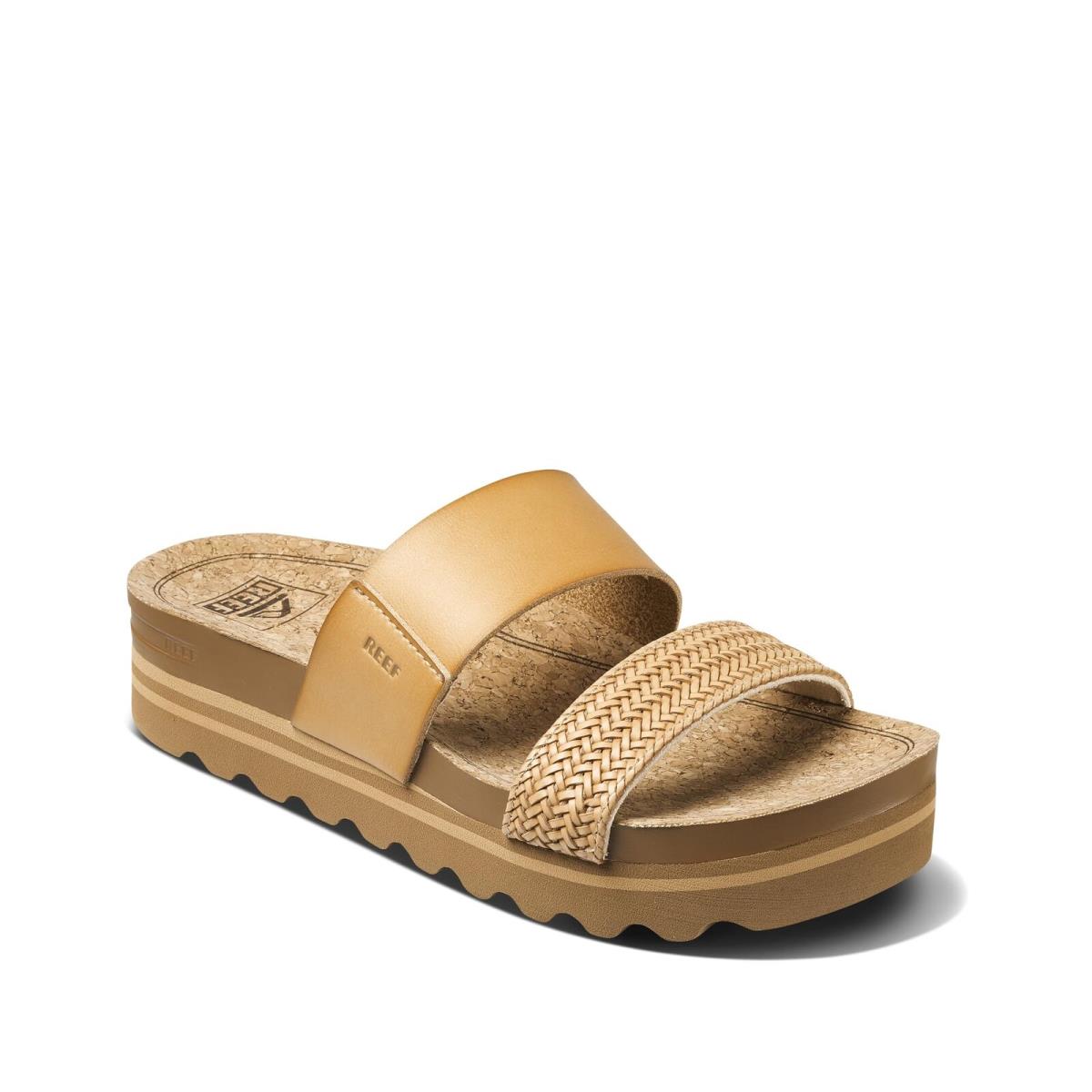 Reef Women`s Cushion Vista Hi Sandal Natural Braid