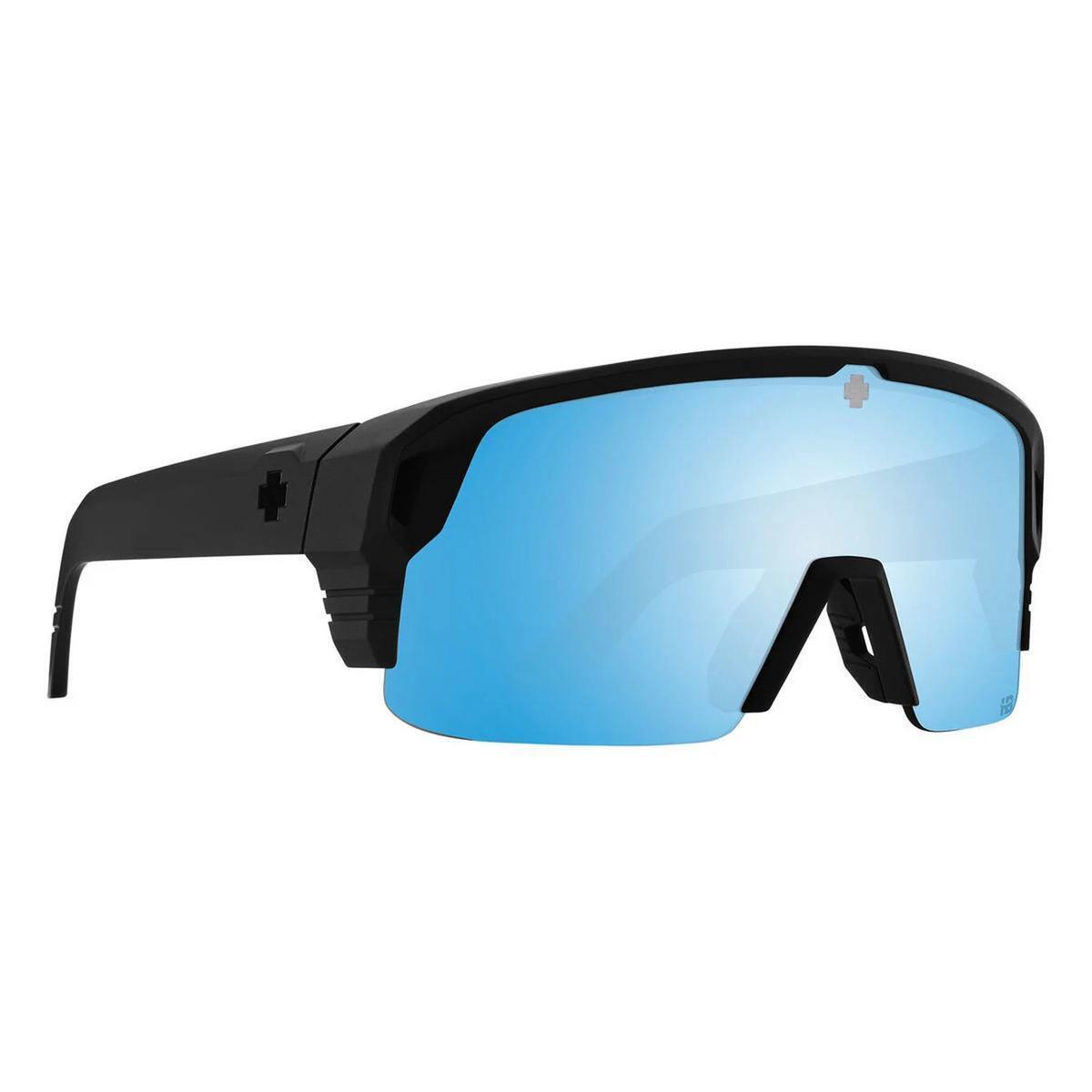 Spy Optic Monolith 5050 Sunglasses Matte Black Happy Boost Polar Ice Blue Mirror