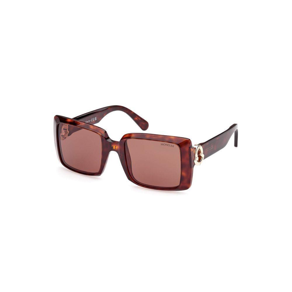 Moncler Rectangular Brown Lens Sunglasses