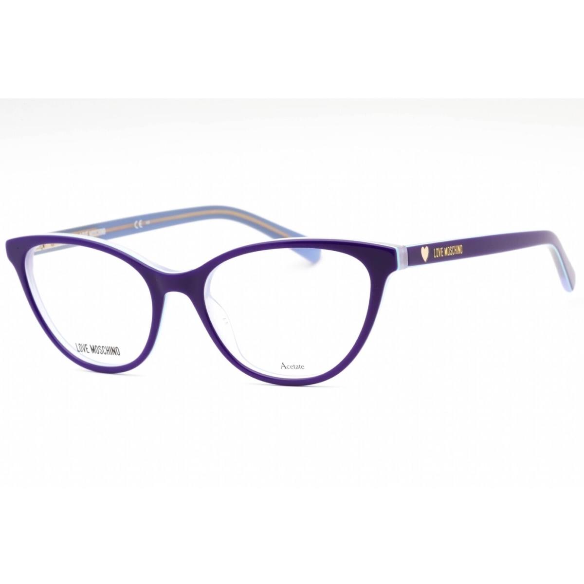 Moschino Love Women`s Eyeglasses Violet Acetate Cat Eye Shape Frame MOL545 B3V