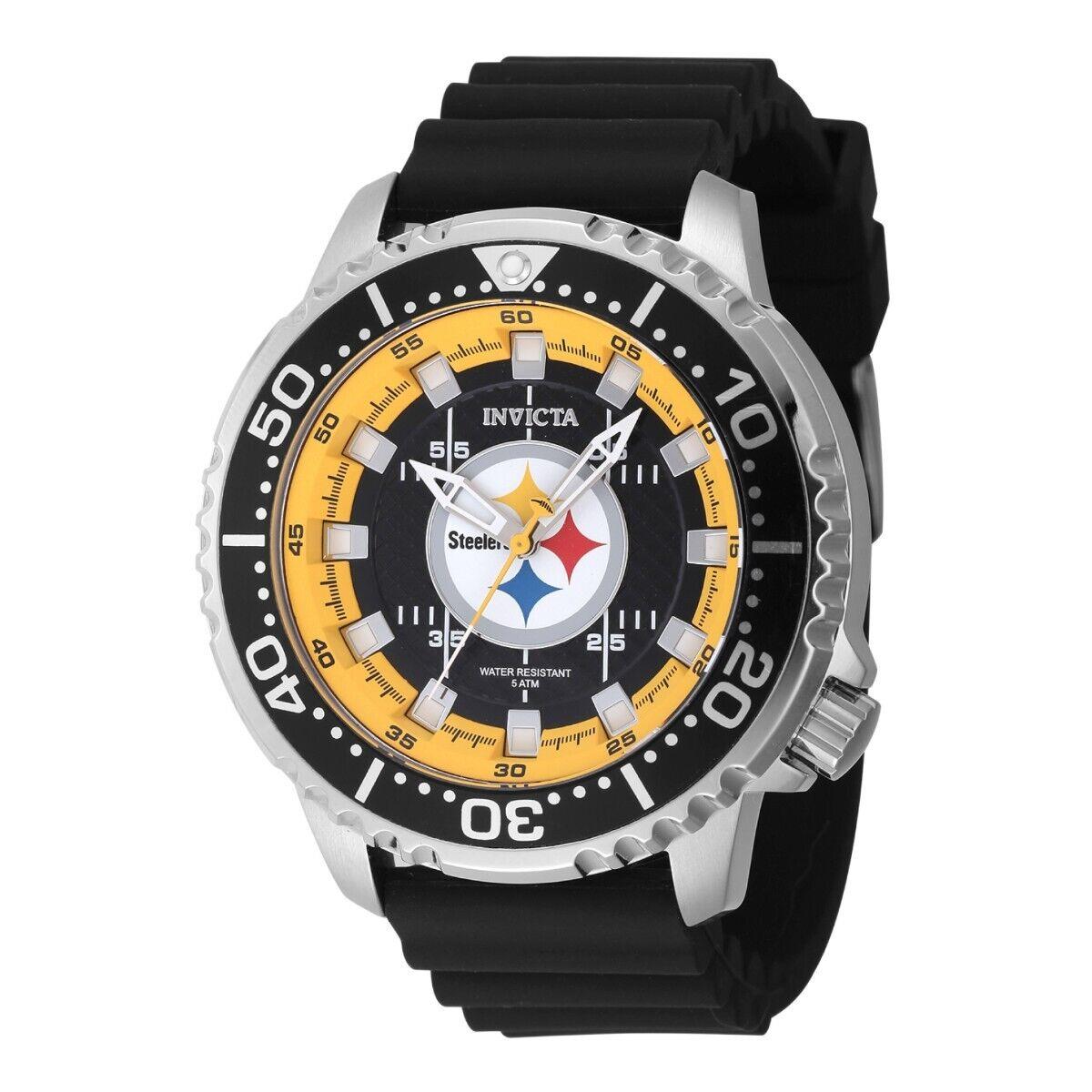 Invicta Nfl Pittsburgh Steelers Men`s Watch - 48mm Black 48100