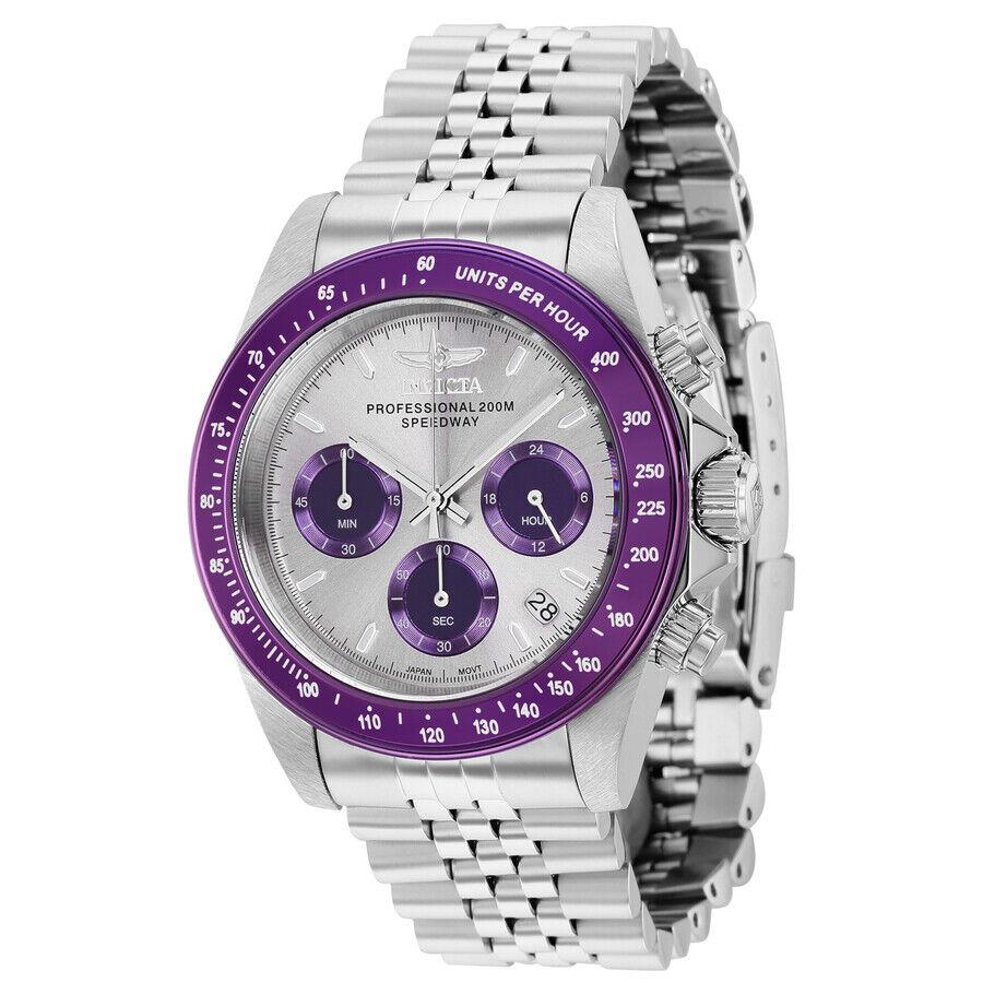 Invicta Speedway Chronograph Quartz Light Grey Dial Men`s Watch 36735