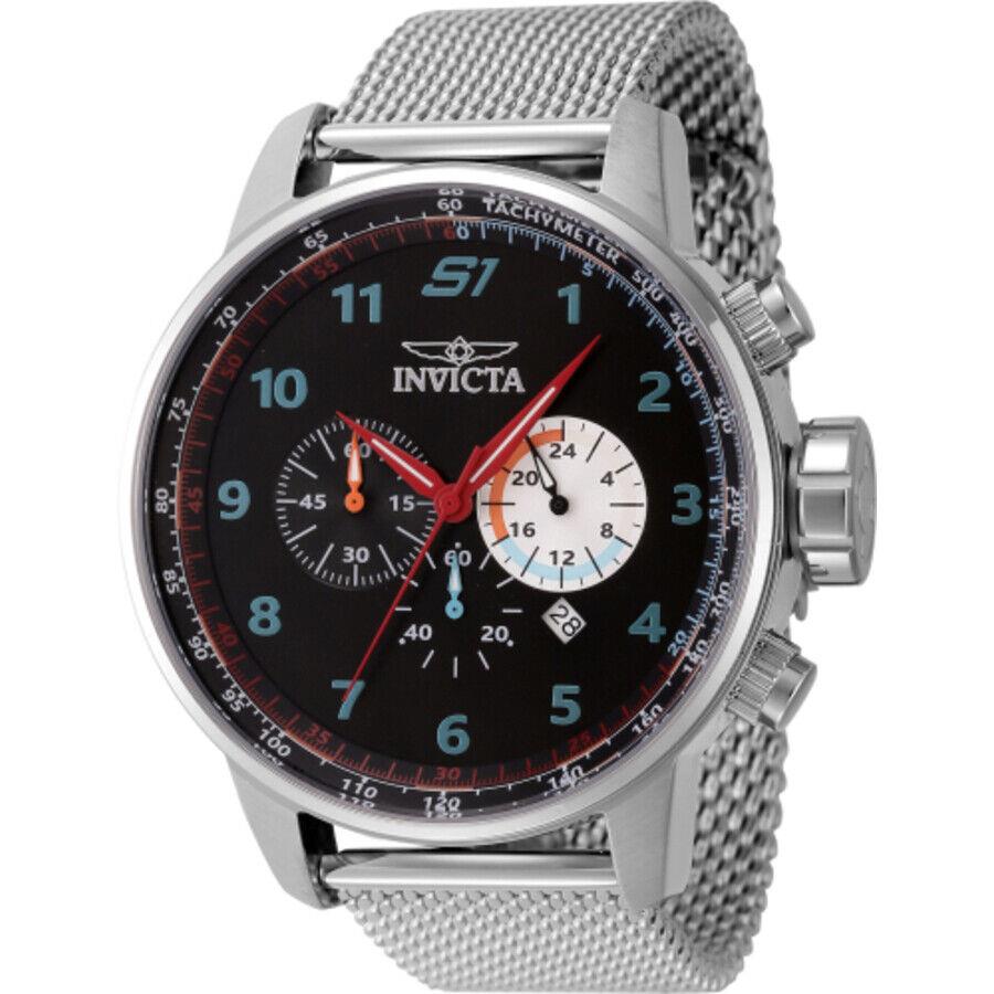 Invicta S1 Rally Chronograph Gmt Quartz Black Dial Men`s Watch 44947