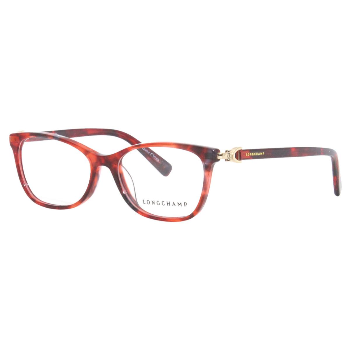 Longchamp LO2633 518 Eyeglasses Frame Women`s Red Havana Full Rim Cat Eye 51mm