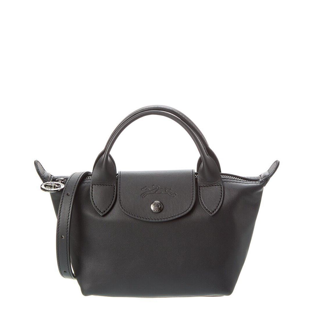 Longchamp Le Pliage Xtra Xs Leather Tote Women`s Black - Exterior: Black