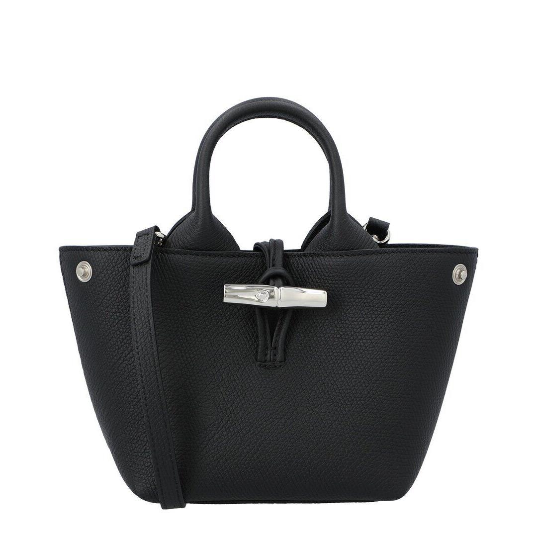 Longchamp Roseau Leather Top Handle Bag Women`s Black