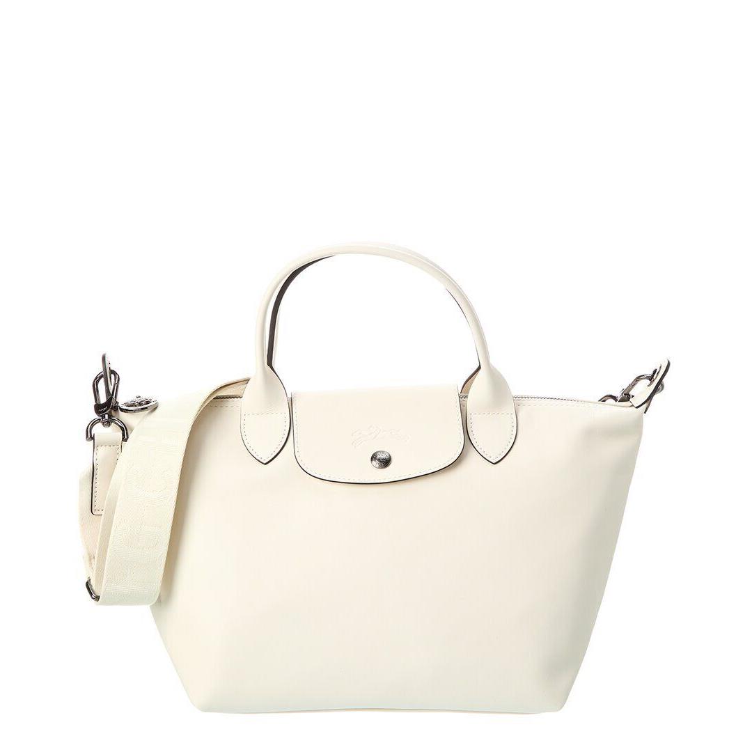 Longchamp Le Pliage Xtra Small Leather Tote Women`s White - Exterior: White