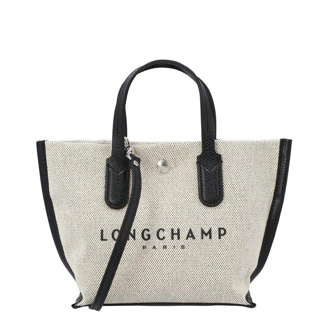 Longchamp Essential Toile Xs Canvas Top Handle Bag Women`s White