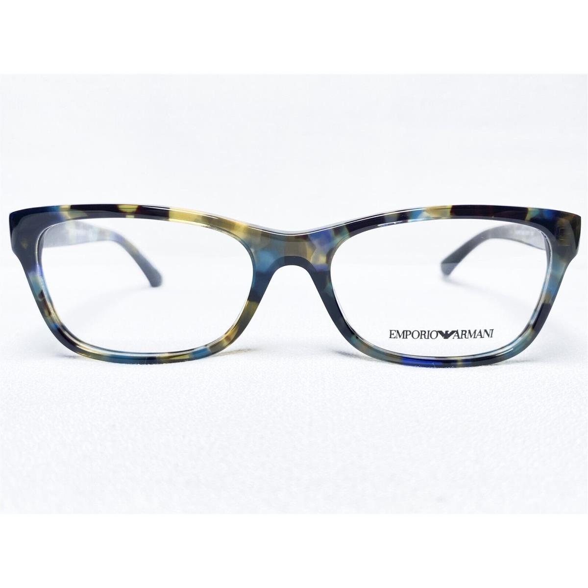 Emporio Armani EA3093 5542 Womens Havana Spot Blue Eyeglasses Frames 53/17