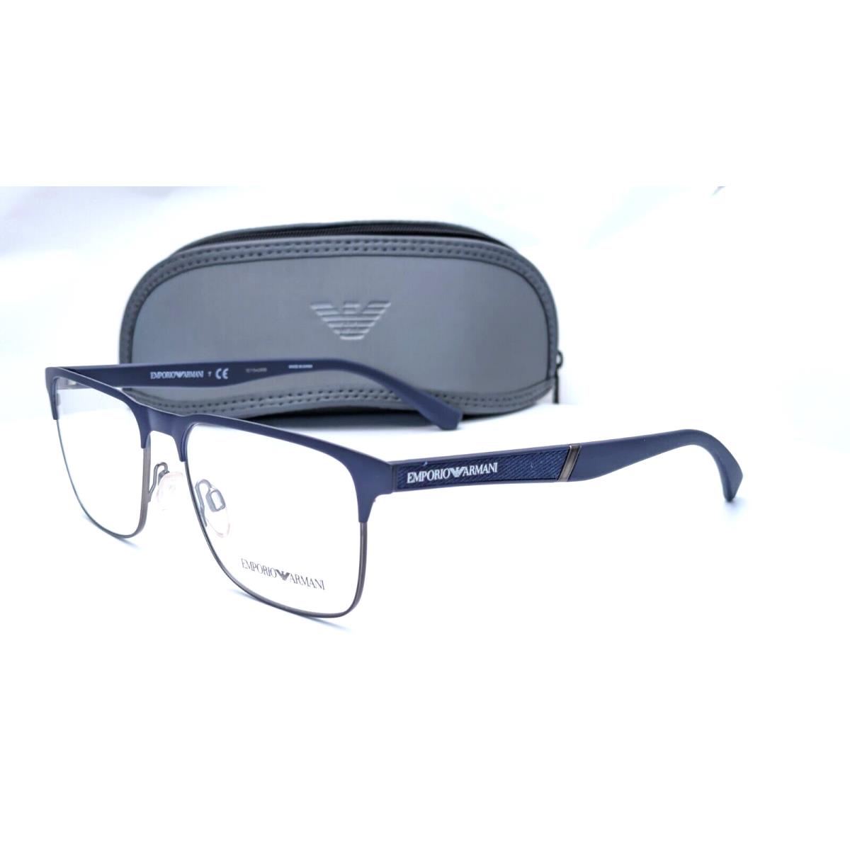 Emporio Armani EA1061 3174 Blue Rectangle Mens Eyeglasses 55mm