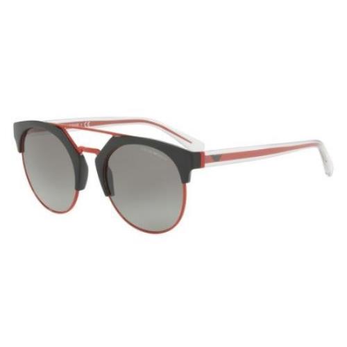 Emporio Armani EA4092 Sunglasses Black Red W/gray Gradient Lens 501711 EA 4092