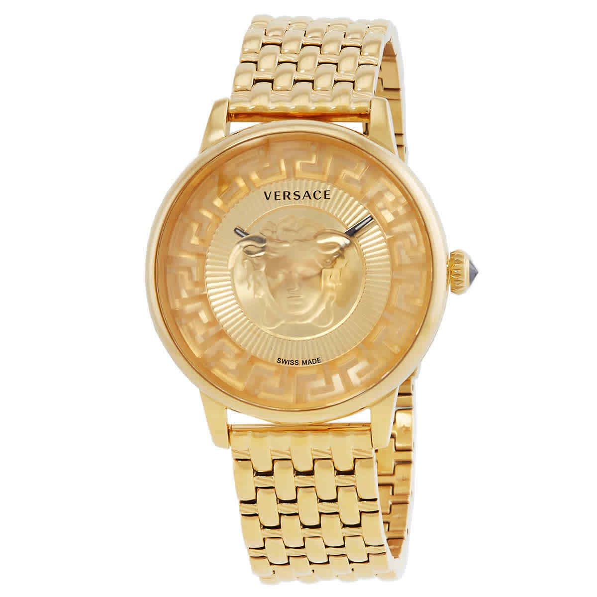 Versace Medusa Quartz Gold Dial Ladies Watch VE6F00623 - Dial: Gold, Band: Gold, Bezel: Gold