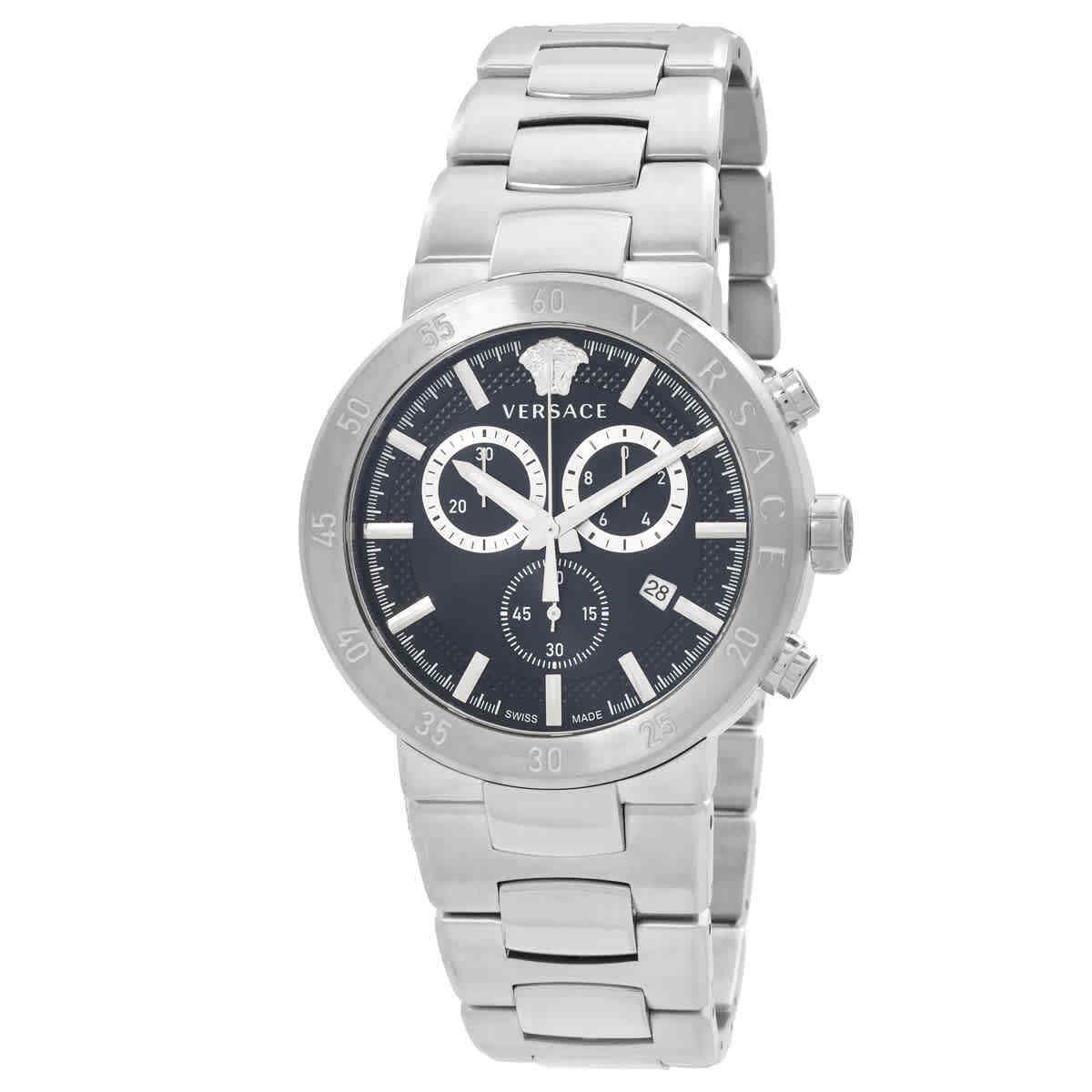 Versace Urban Mystique Chronograph Quartz Black Dial Men`s Watch VEPY00520