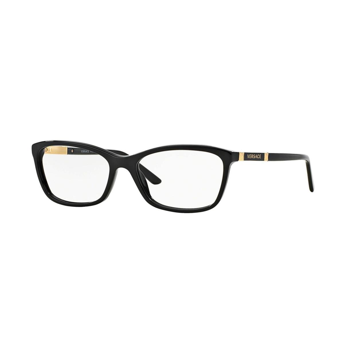 Versace VE3186 GB1 Black Demo Lens Women Eyeglasses Frame 54 mm