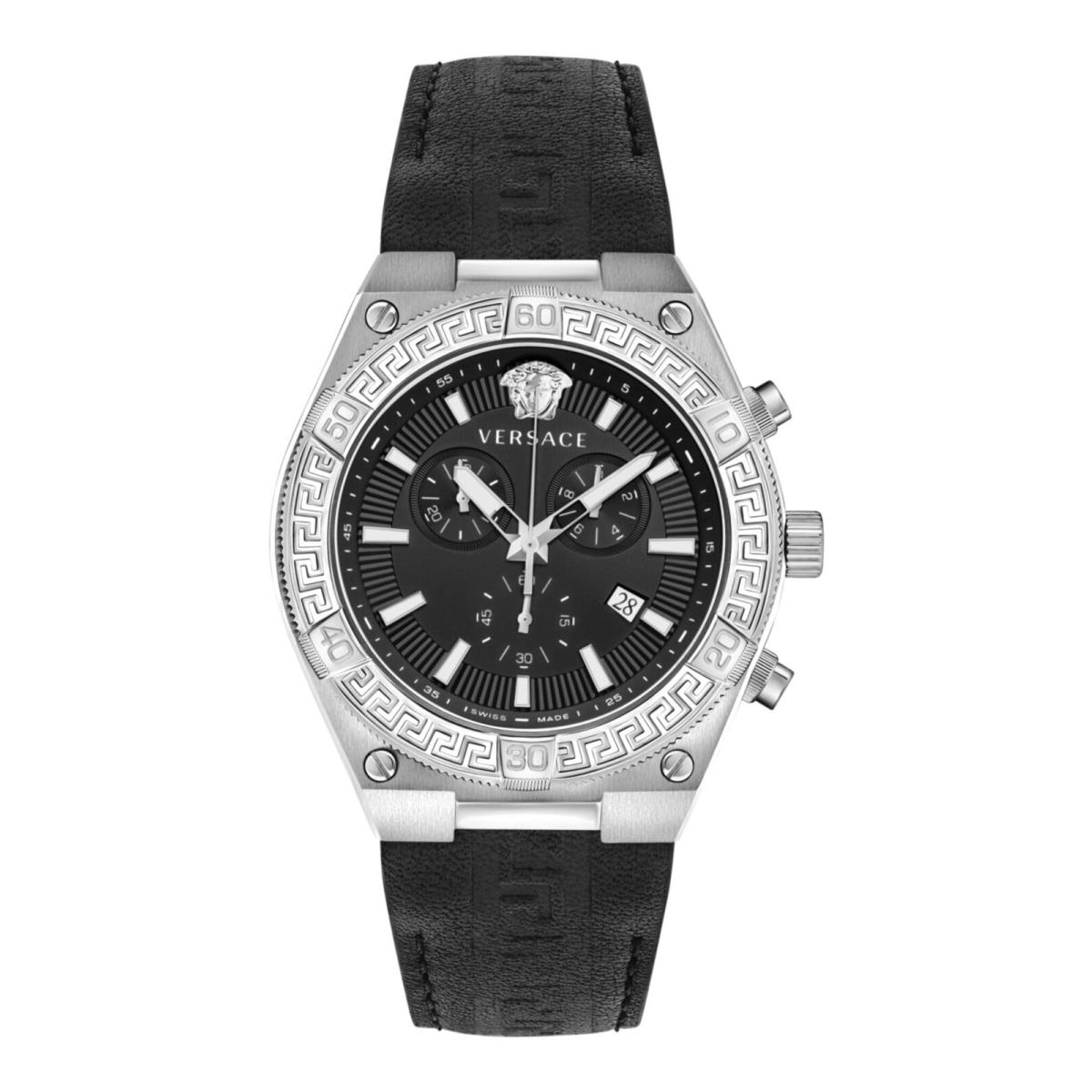 Versace Mens Stainless Steel 46mm Strap Fashion Watch