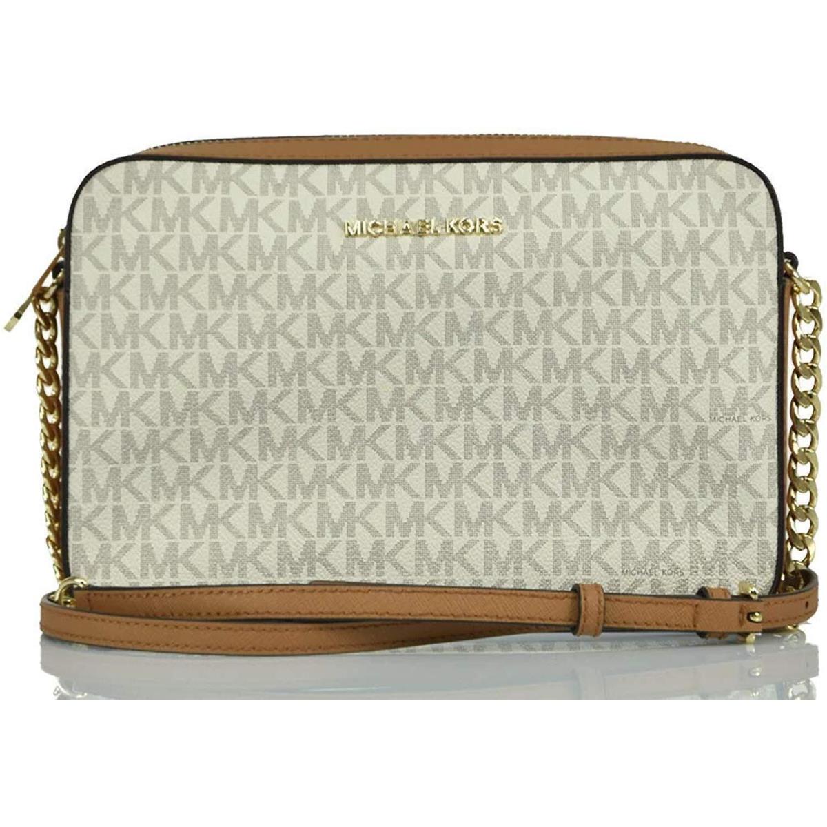 Michael Kors Women`s Jet Set Item Lg Crossbody Vanilla Large