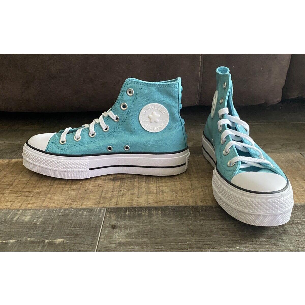 W Converse Chuck Taylor All Star Lift Festival Platform Shoes Ocean Drip Size 8