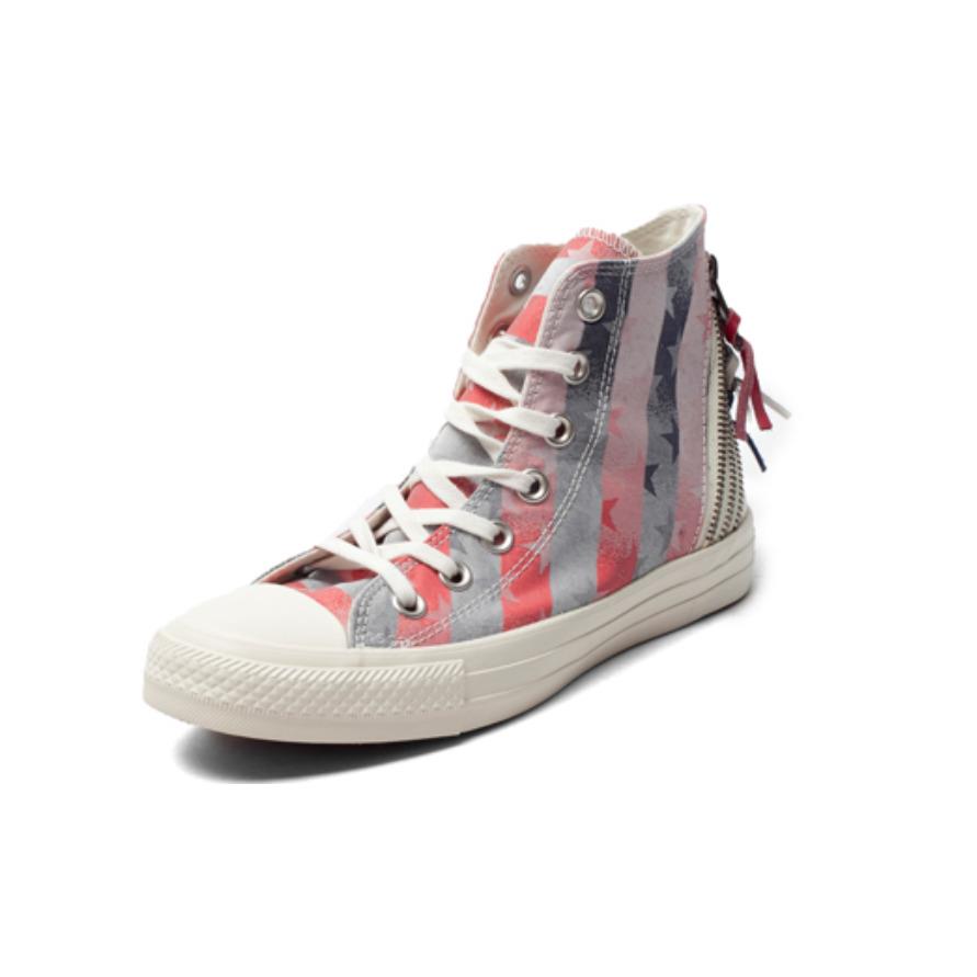 Converse Chuck Taylor All Star Tri Zip Striped Usa Flag 547314C Women`s Shoes 7