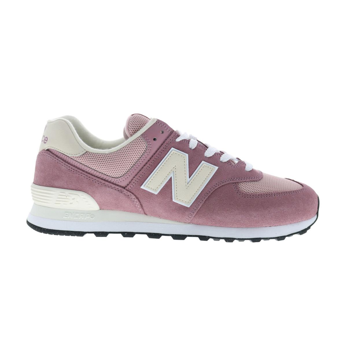 New Balance 574 U574BWE Mens Pink Suede Lace Up Lifestyle Sneakers Shoes