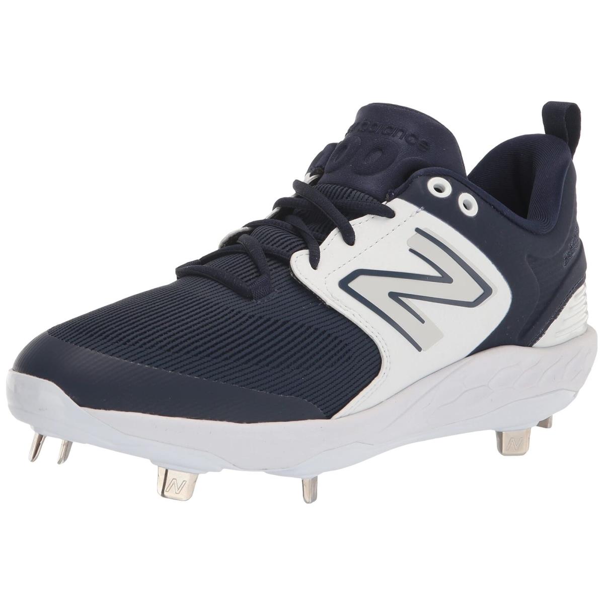 New Balance Men`s Fresh Foam X 3000 V6 Metal Baseball Shoe Navy/white 7 7