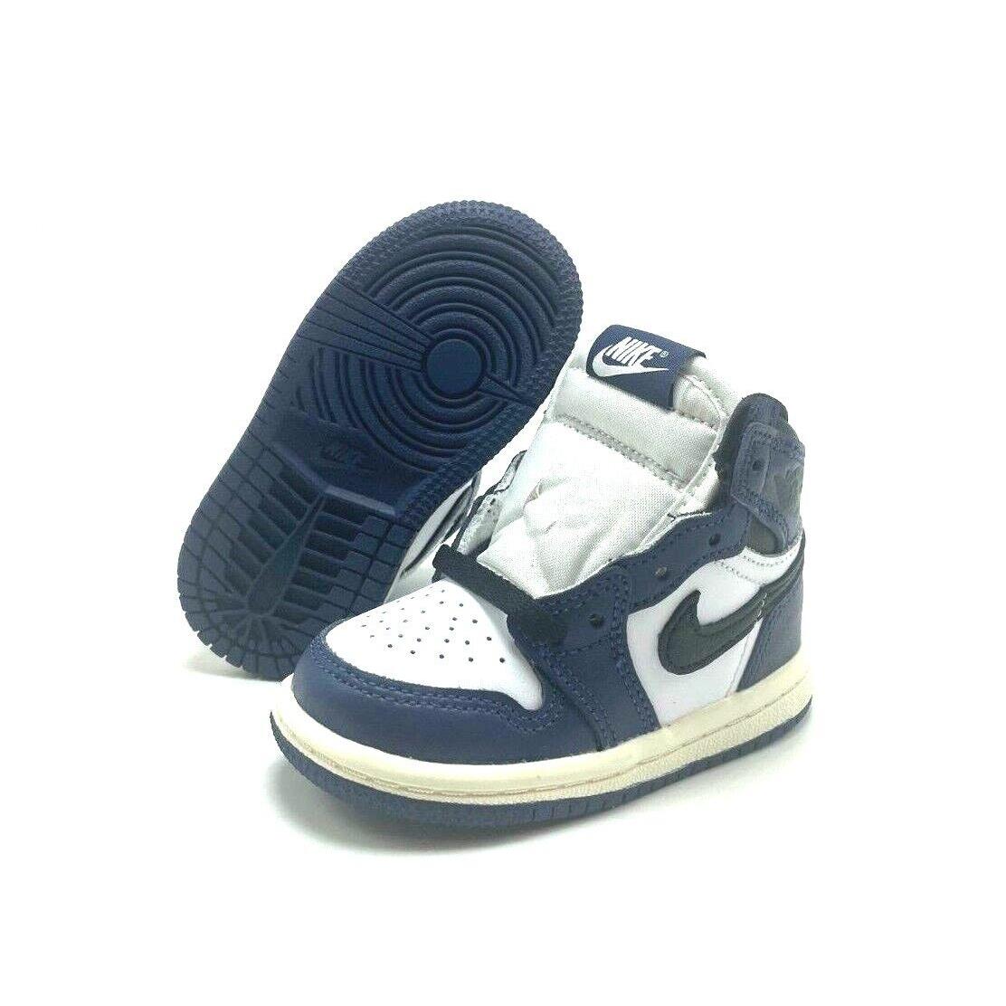 Toddlers Baby Nike Air Jordan 1 Retro High OG TD Navy/white FD1413 401