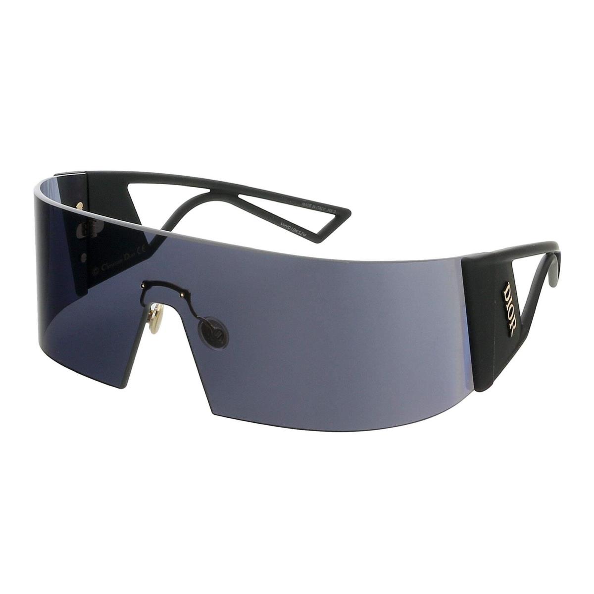 Dior Kaleidiorscopic Sunglasses Shield Visor Mask Matte Black / Grey Blue