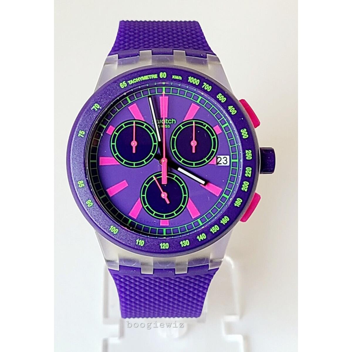 Swatch , Purp-lol Swiss Made Purp-lol Chronograph Watch SUSK400