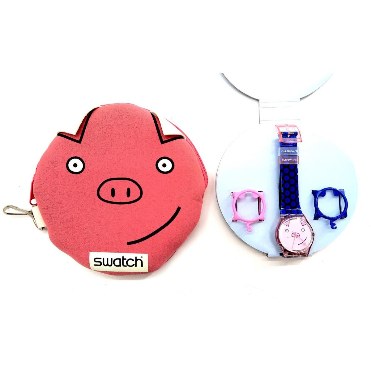 Swatch Watch Happy Pig GZ155 Nos 1998 Club Special Edition 6349 / 20000