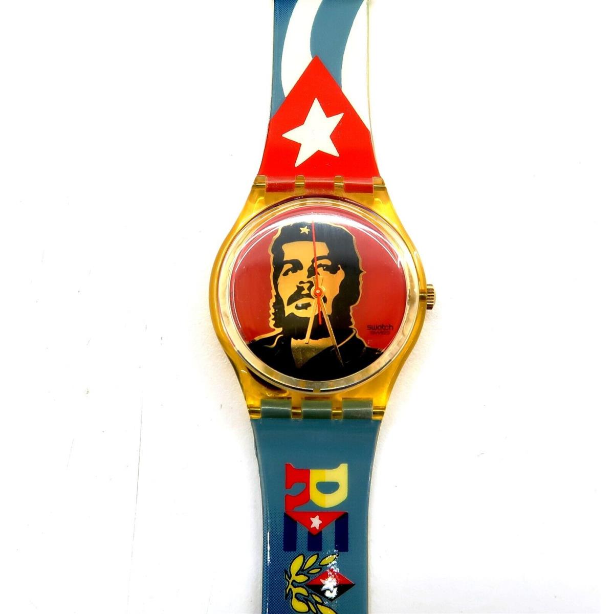 Swatch Watch The Che Guevara Revolutionary GJ115 1995 with Case Papers