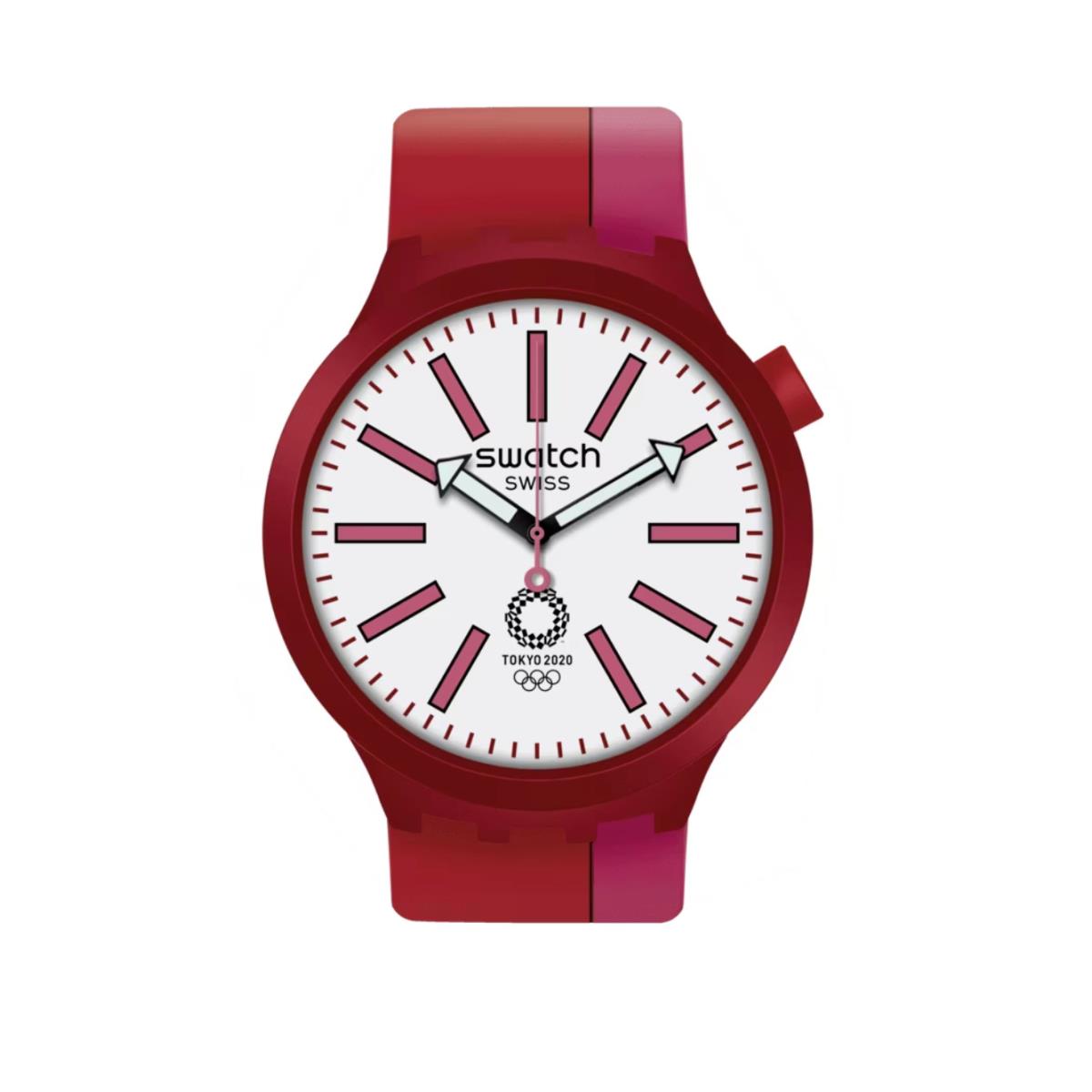 Swatch Swiss Big Bold Tokyo 2020 Olympics BB Kurenai Red SO27Z101 47mm