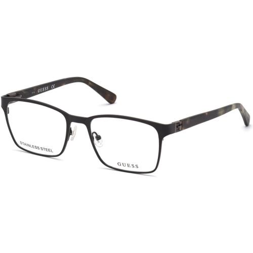 Guess GU-50019 002 Matte Black Eyeglass W/matte Camouflage Temple 54/19/145