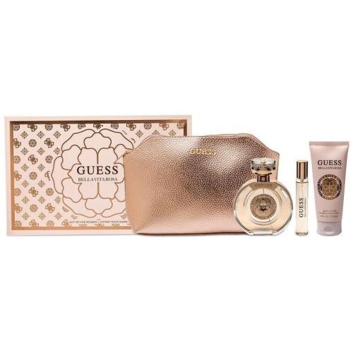 Guess Bella Vita Rosa For Women 4 Pcs Gift Set 3.4 oz Edt Spray + Mini + Lotion