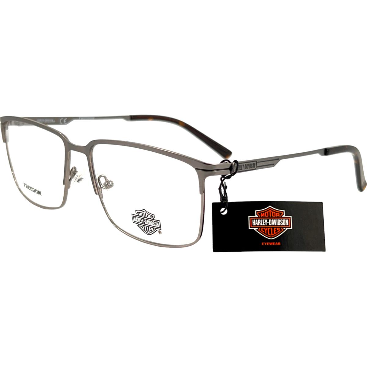 Harley Davidson HD9016 Mens Metal Eyeglass Frame 009 Matte Gunmetal 58-16