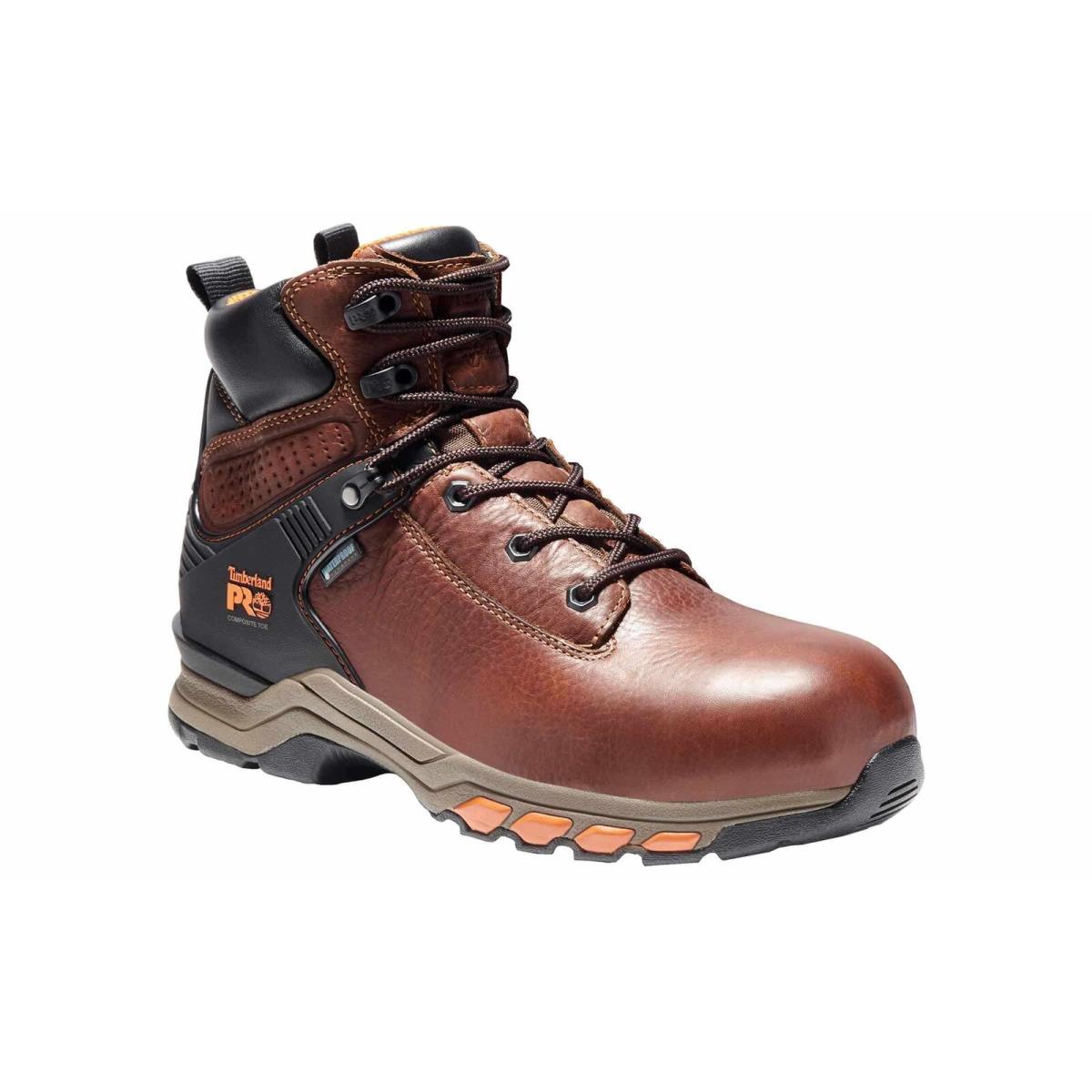 Timberland Pro Men`s Hypercharge 6 Comp Toe Work Boot Reddish Brown Sizes