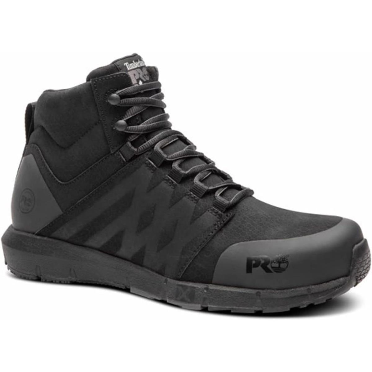 Timberland Pro Men`s Radius Mid Composite Safety Toe Industrial Athletic Work Sh Solid Black